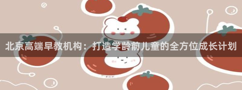 天顺娱乐韩7O667：北京高端早教机构：打造学龄前儿童的全方位成长计划