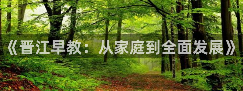 天顺娱乐棋牌怎么样：《晋江早教：从家庭到全面发展》
