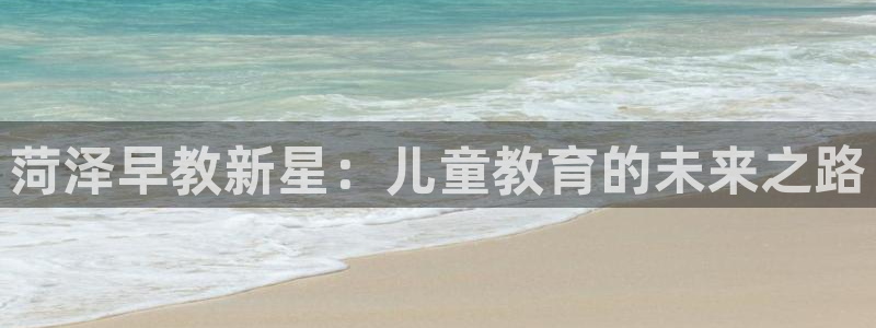 天顺娱乐中943994：菏泽早教新星：儿童教育的未来之路