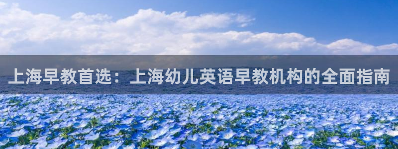 天顺娱乐仓943994:上海早教首选:上海幼儿英语早教机构的全面指南