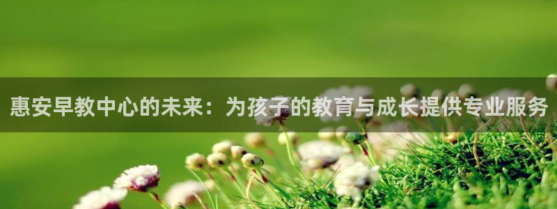 天顺娱乐阶943994:惠安早教中心的未来:为孩子的教育与成长提供专业服务