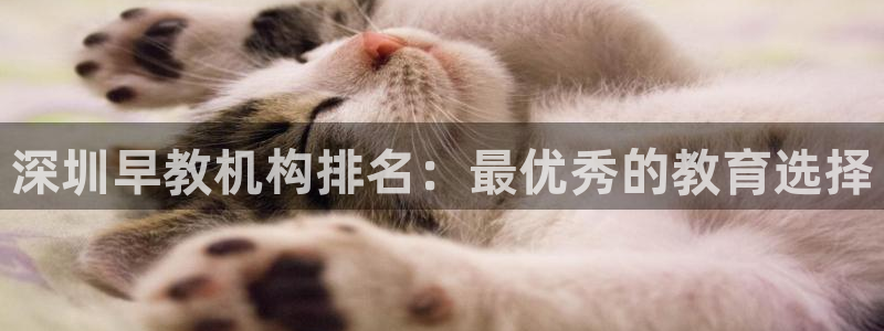 天顺娱乐臼675138：深圳早教机构排名：最优秀的教育选择