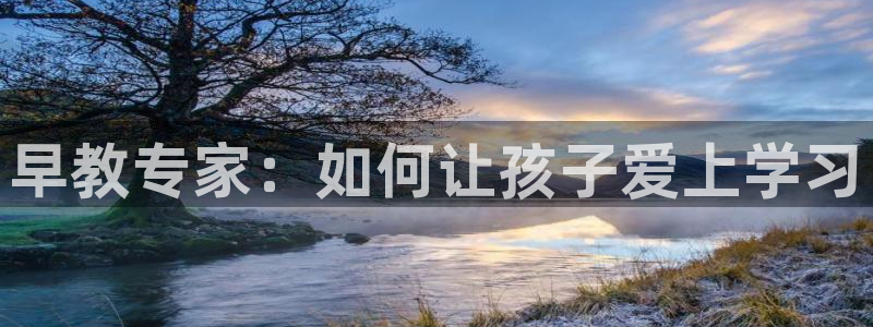 天顺娱乐官网首页:早教专家:如何让孩子爱上学习