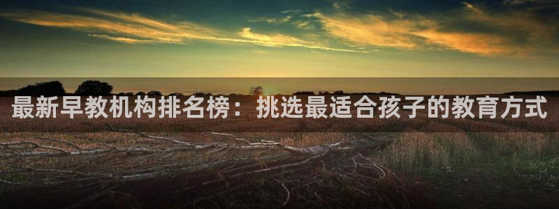 天顺娱乐app：最新早教机构排名榜：挑选最适合孩子的教育方式